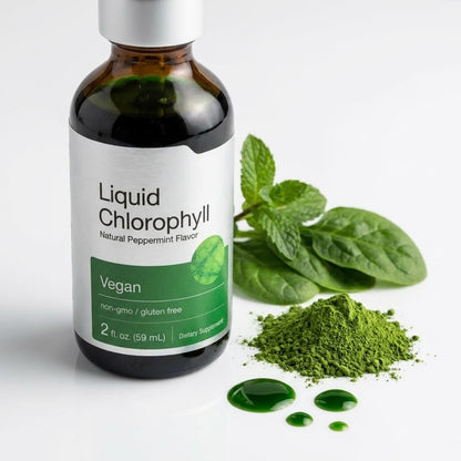 Liquid Chlorophyll Drops - Close Up